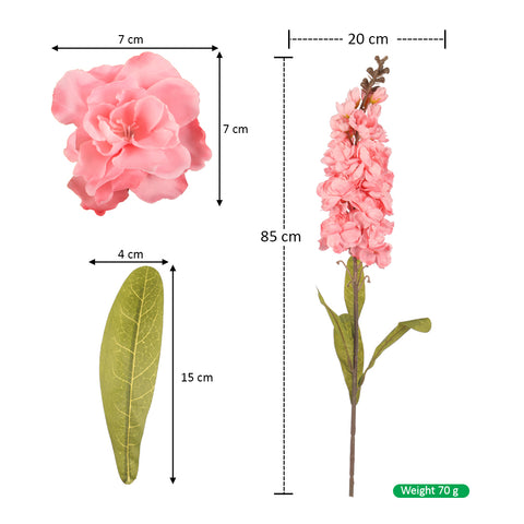 Artificial Silk Delphinium Flower Single Stem(without vase)