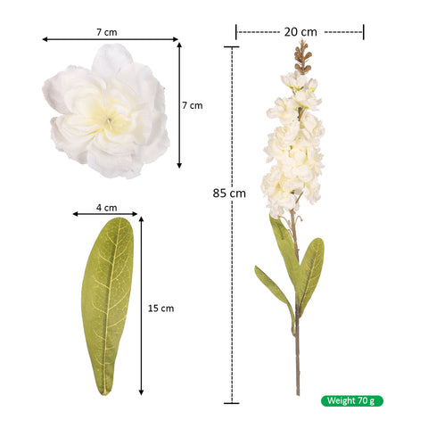 Artificial Silk Delphinium Flower Single Stem(without vase)