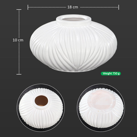 Modern white ceramic vase