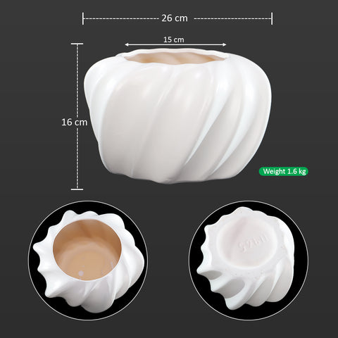 artistic wave design vase