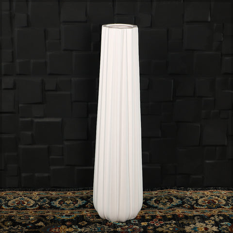 Ceramic ribbed vase
