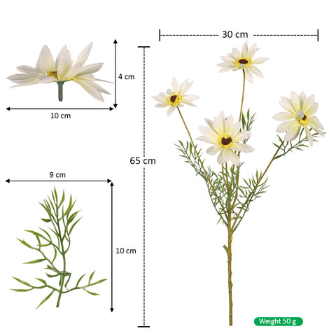 4 Heads Nearly Natural Daisy Flower Single Stem(without vase)