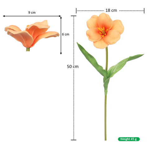 Vibrant Artificial Tulip Flower Single Stem