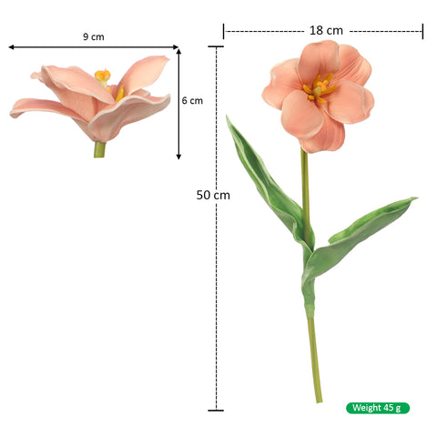 Vibrant Artificial Tulip Flower Single Stem