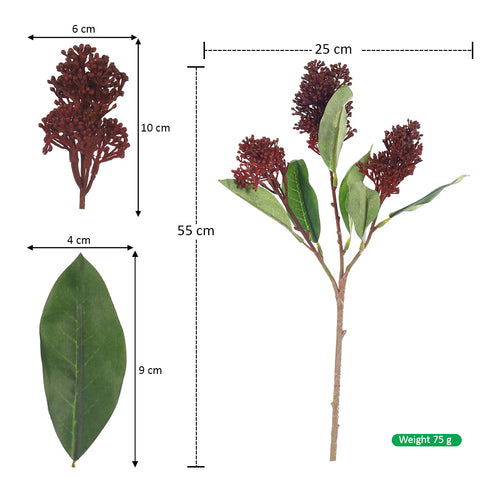 Artificial Skimmia Flower Spray