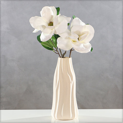 Artificial White Magnolia Single Flower Stem