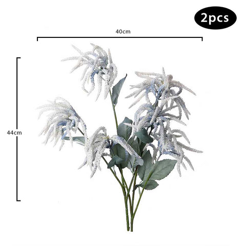 blue fake flowers for decor
