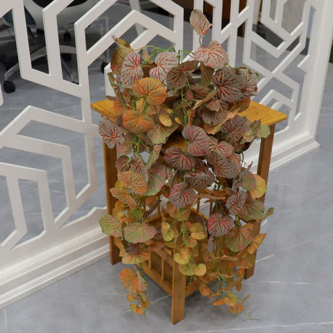 Faux leaf hanging bush