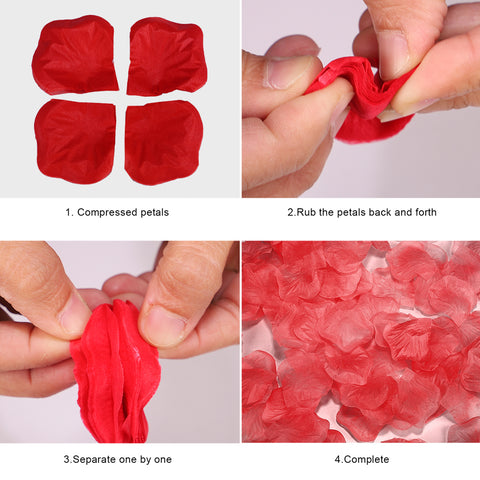 Decorative silk rose petals