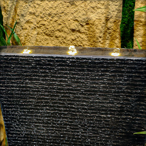 Wall Water Sculpture with Light