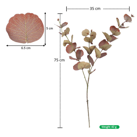 Artificial Eucalyptus Leaf Stem 75 cm Tall