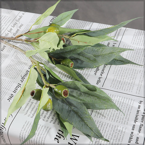 Faux Eucalyptus Gumnut Spray(without vase)