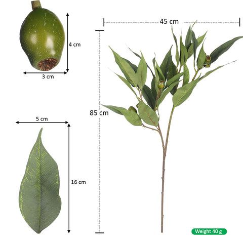 Faux Eucalyptus Gumnut Spray(without vase)