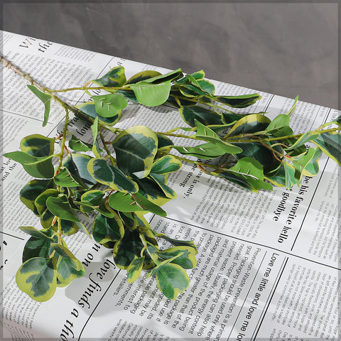Artificial Heart Shaped Green Leaves(without vase)