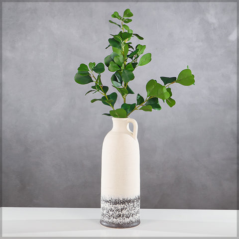 Artificial Heart Shaped Green Leaves(without vase)