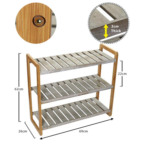 Keep your shoes organized and easily accessible with our 3 tier shoe organizer.