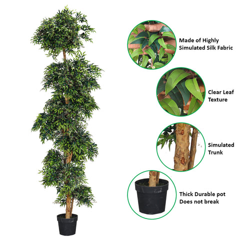 Indoor artificial fruticosa tree