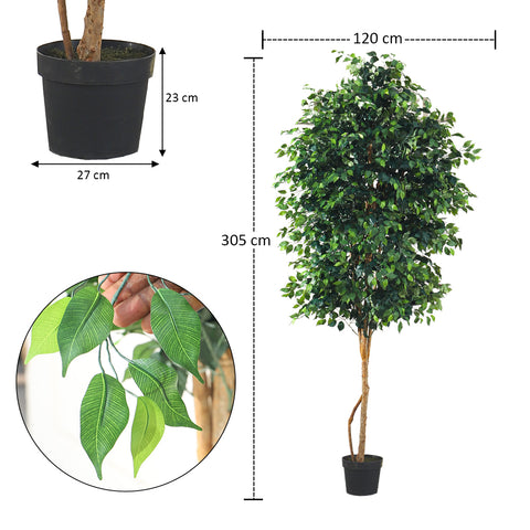 tall fake ficus tree indoor
