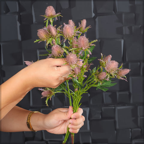 Artificial Thistle Flower Bunch