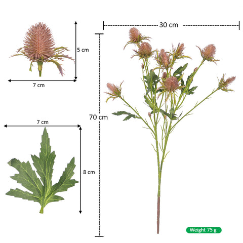 Artificial Thistle Flower Bunch