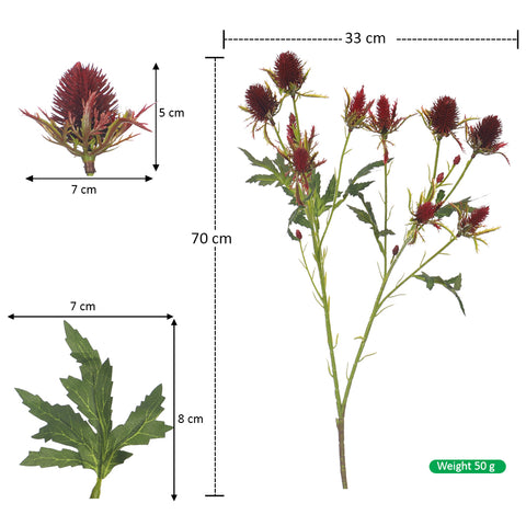 Artificial Thistle Flower Bunch