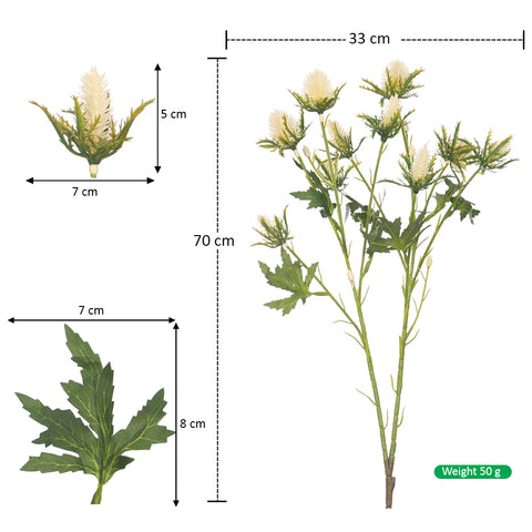 Artificial Thistle Flower Bunch