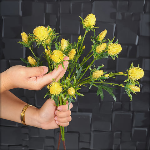 Artificial Thistle Flower Bunch