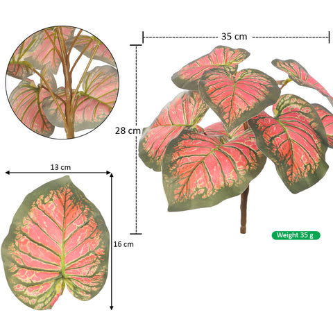 Decorative faux caladium bunch