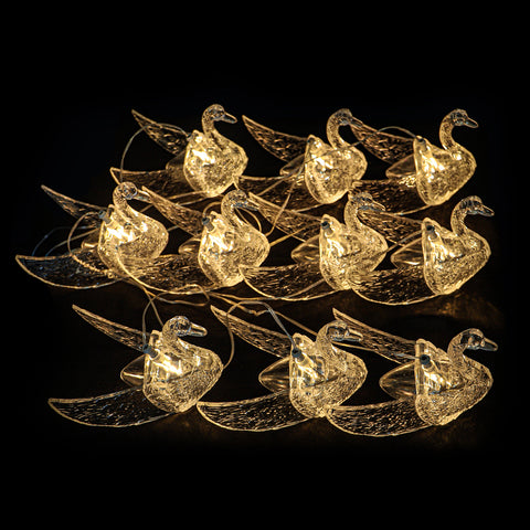 Decorative swan hanging lights
