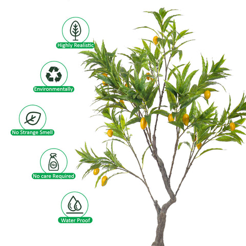 Artificial Mango Fruit Tree 180 cm(with black nursery pot)