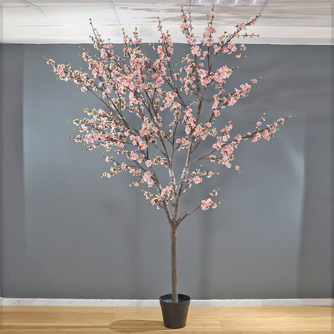 3D Flowers Artificial Cherry Blossom Tree in Black Pot