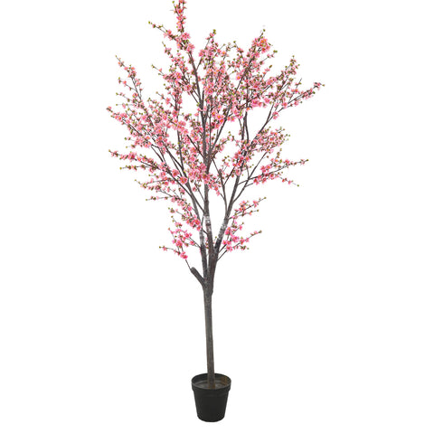 3D Flowers Artificial Cherry Blossom Tree in Black Pot