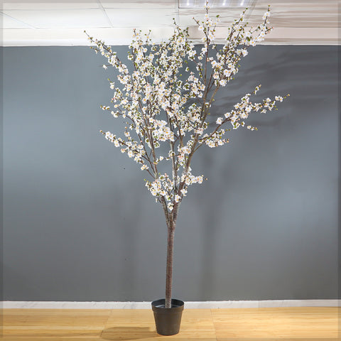 3D Flowers Artificial Cherry Blossom Tree in Black Pot
