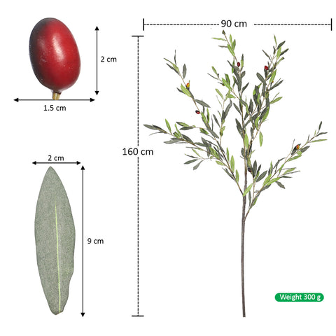 Artificial Olive Branch(without vase)
