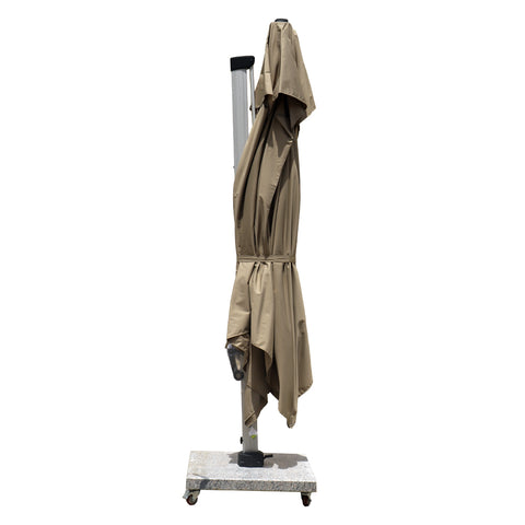 3.5m x 3.5m Outdoor Cantilever Square Umbrella with 120kg Marble Base