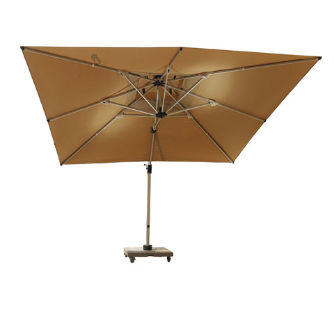 3.5m x 3.5m Outdoor Cantilever Square Umbrella with 120kg Marble Base