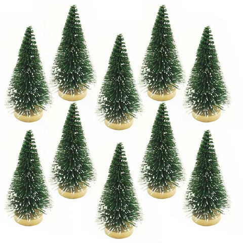 mini Christmas tree with wooden base