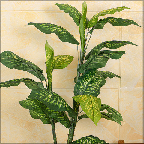 Faux dieffenbachia leaves