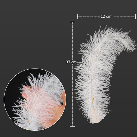 white ostrich feather decor