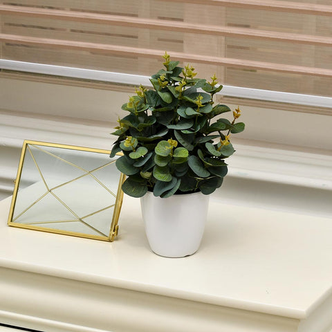 Artificial potted eucalyptus plant