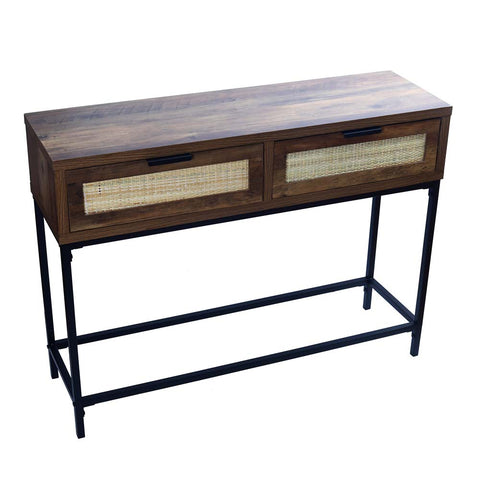 2 Drawers Rustic Console Table
