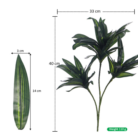 Single Stem Artificial Dracaena Leaves(without vase)