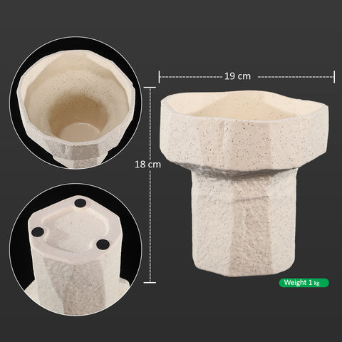 White footed vase