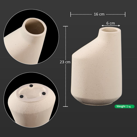 textured pottery vase