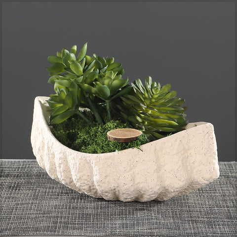 Shell-Like Shaped Ceramic Vase