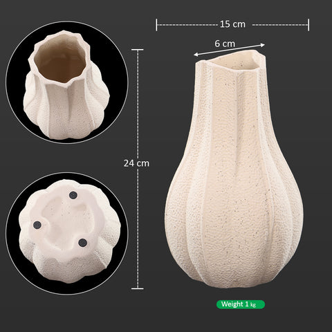 Decorative Ceramic Fluted Design Vase