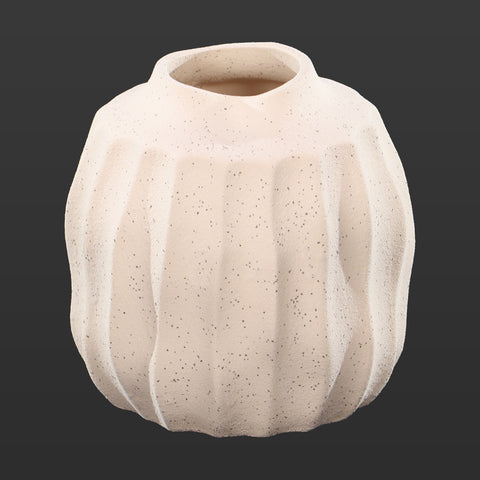 Round Wavy Ceramic Vase
