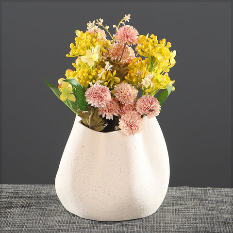 Round Modern Textured Vase