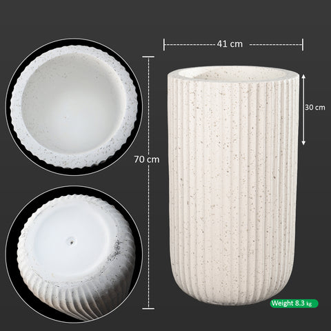 Textured Ribbed Planter Pots