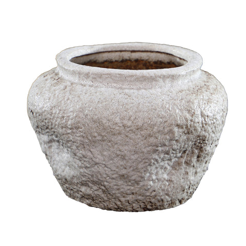 Rustic Ceramic Circular Flower Vase